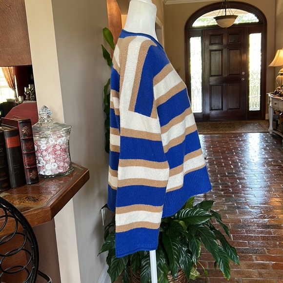 MADEWELL Halo-Striped Belmore Sweater szL - Picture 8 of 12
